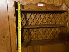 DEN… Wall mount display shelf with lattice back, see pictures for details.