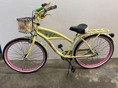 Jimmy Buffett “Margaritaville” beach cruiser bike, has decorative fenders and basket. See pictures for details.
