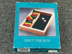 “Shut The Box” game, comes in the original box, please inspect as there is no guarantee all parts are there, see pictures for details.