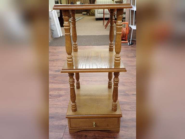 Small Wooden 3-Tier Stand-See photos for measurements