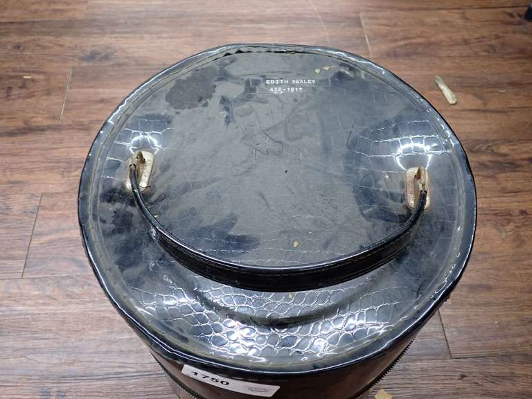 Vintage Hat Box with Wig and Mannequin Head