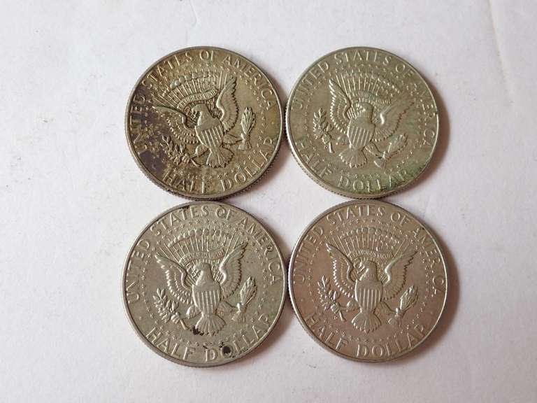 (4) KENNEDY HALF DOLLAR COINS - 90% SILVER