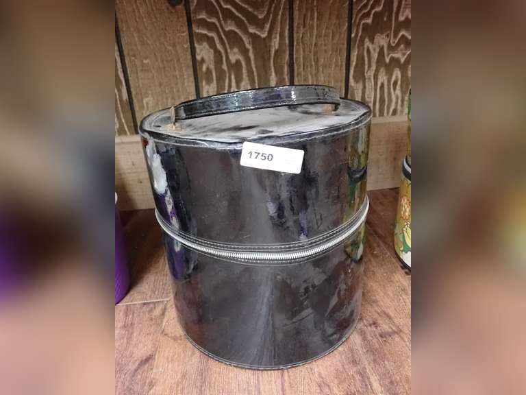 Vintage Hat Box with Wig and Mannequin Head