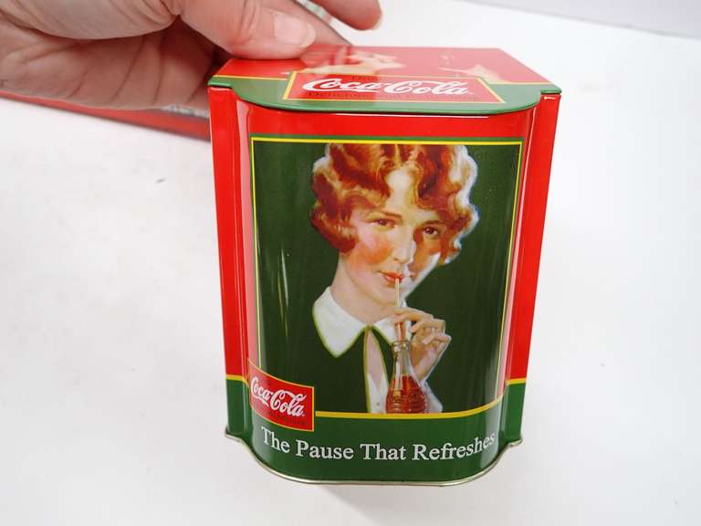 Coca-Cola Collectibles: Factory Sealed Bell Soda Glasses and "The Pause That Refreshes" Tin