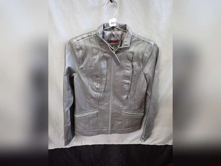 Bradley Bayou Silver Leather Jacket - XS