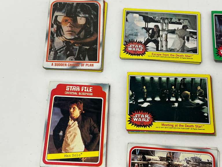 Star Wars trading cards, see pictures for details.