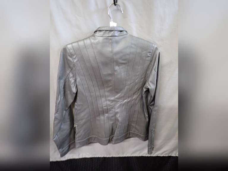 Bradley Bayou Silver Leather Jacket - XS