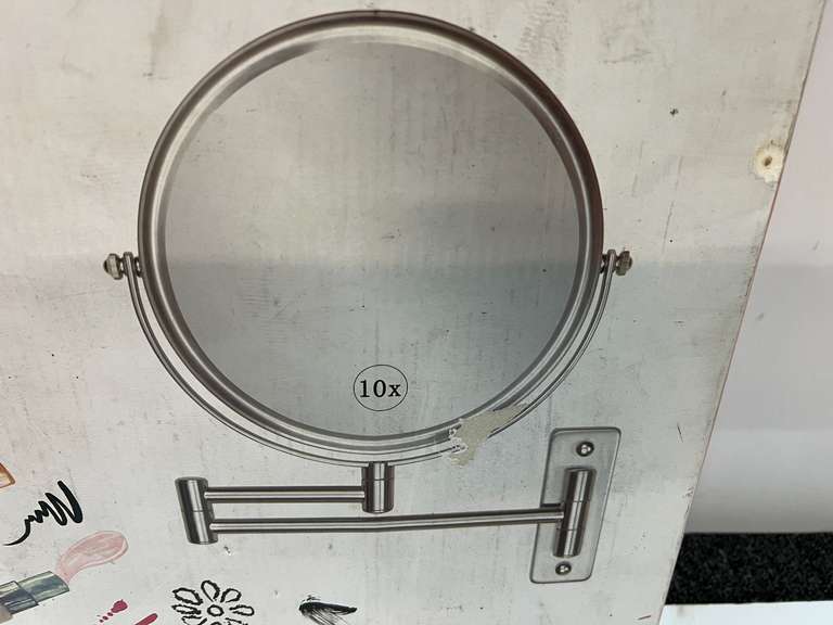 Alhakin wall mounted make up mirror, comes in original box, see pictures for details.