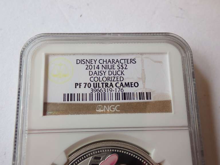 2014 NIUE $2 DAISY DUCK COLORIZED COIN NGC PF70 ULTRA CAMEO