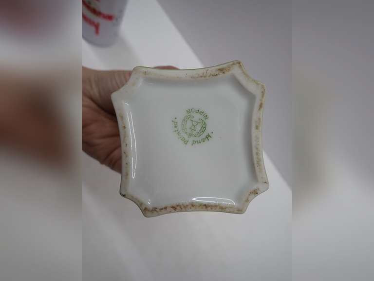 Hand Painted Nippon Trinket Box and Decanter