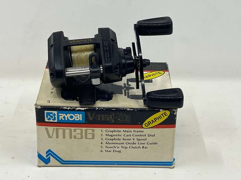 Ryobi VM3G bait casting reel, comes in original box, see pictures for details.