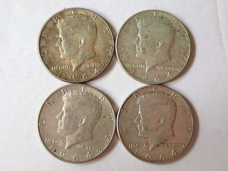 (4) KENNEDY HALF DOLLAR COINS - 90% SILVER
