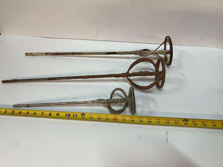 Drill stirring wands, three pieces, see pictures for details.