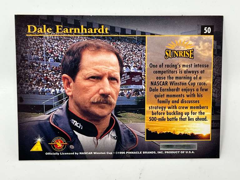 Pinnacle Dale Earnhardt sports card, unsearched, see pictures for details.
