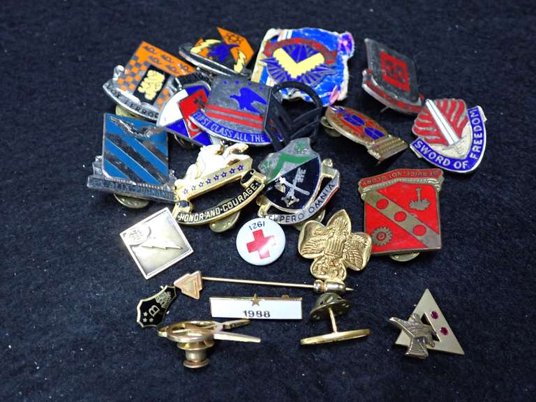 Military Insignia and Pin Collection