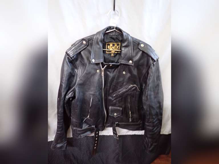 Unik International Leather Motorcycle Jacket - Size 48
