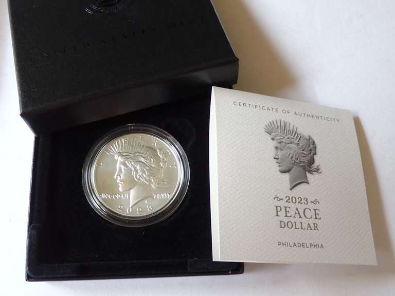 2023 UNCIRCULATED PEACE DOLLAR COIN - 99.9% SILVER - PHILADELPHIA MINT