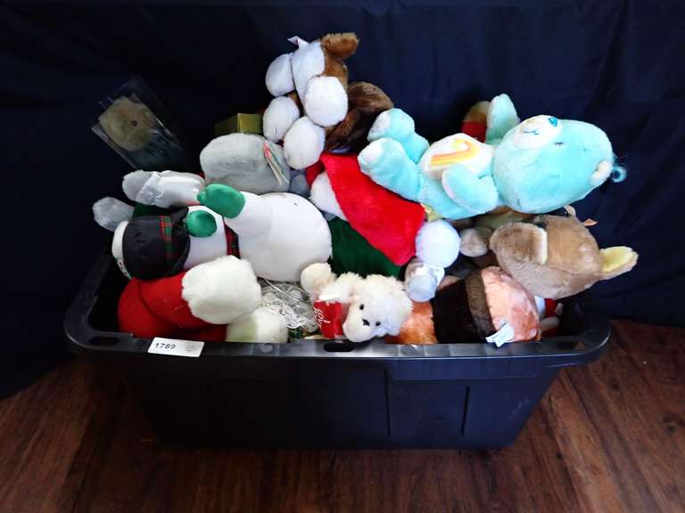 Collection of Plush Toys, Including Care Bear and Shoney's Bear