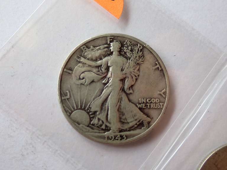 1943-D & 1934 WALKER HALF DOLLAR COINS