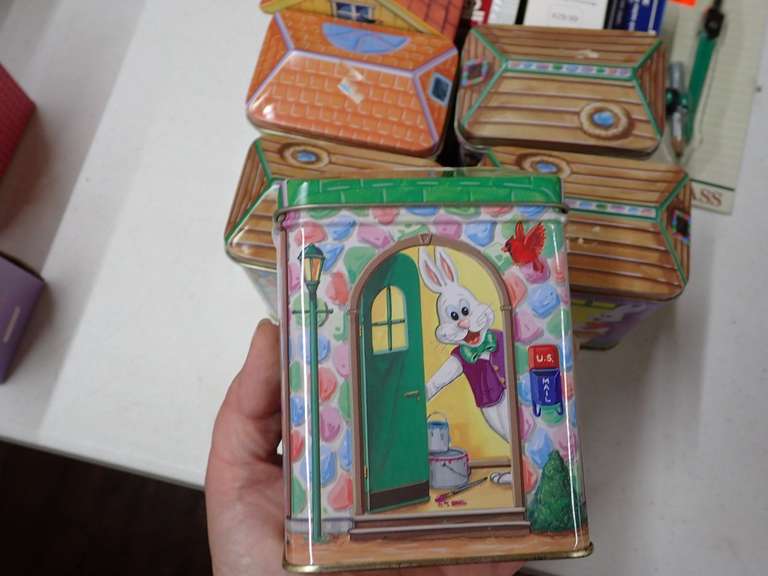 Assorted Storage Containers, Stationery, and Vehicle Charger