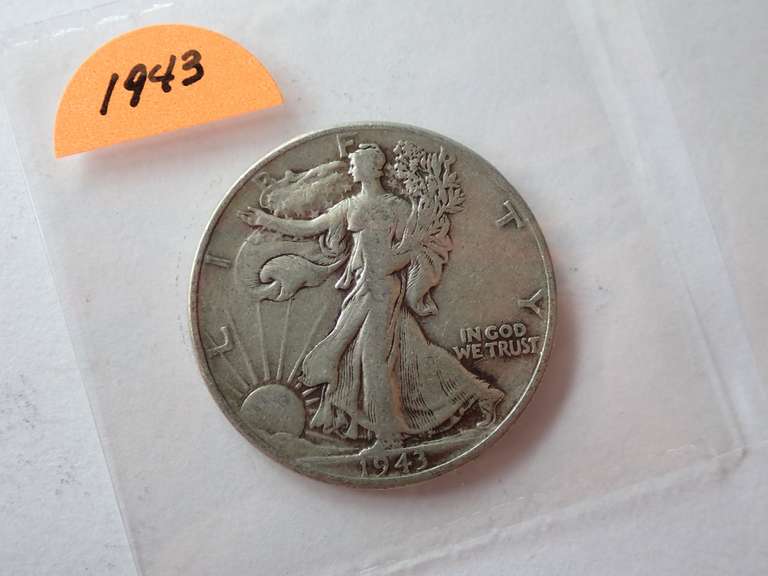 1943 & 1920 WALKER HALF DOLLAR COINS