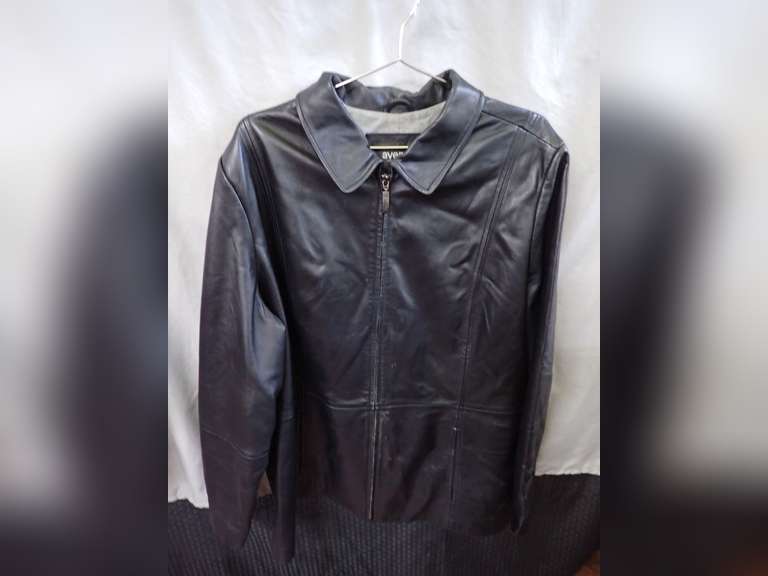 Avenue Leather Collection Black Leather Jacket, Size 22/24