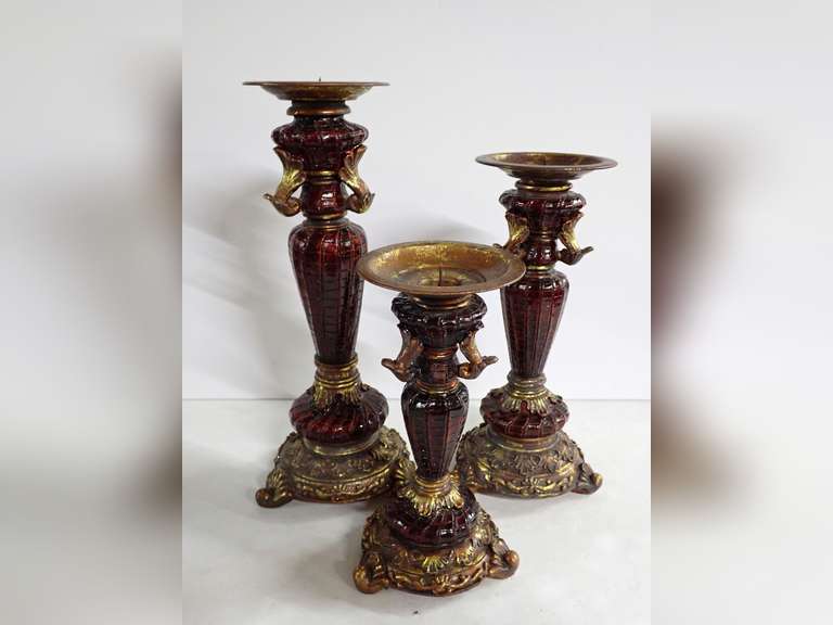 Set of Three Decorative Candle Holders