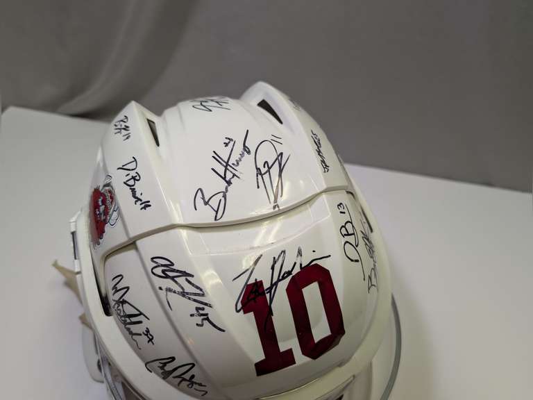 TEAM AUTOGRAPHED MACON HOCKEY HELMET