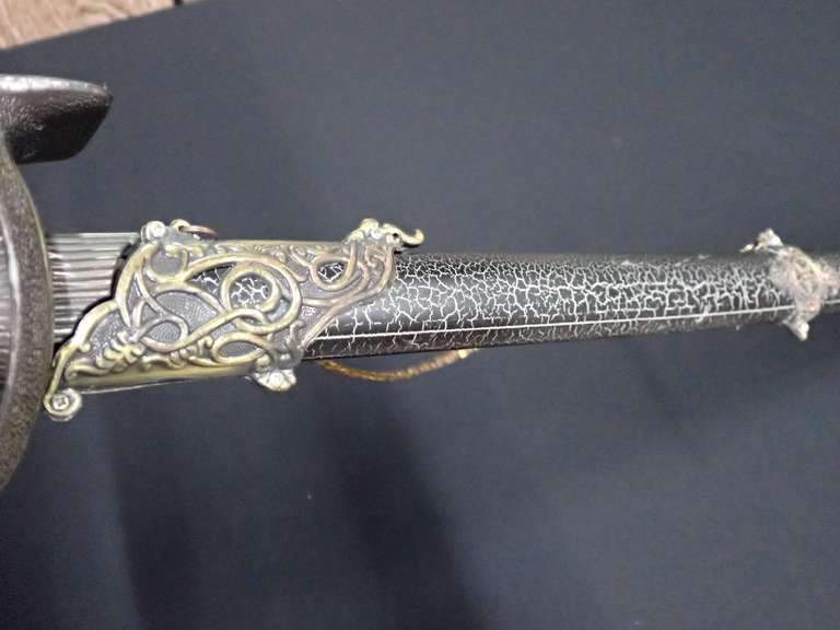 Vintage Sword with Scabbard - Blade Length in photos.