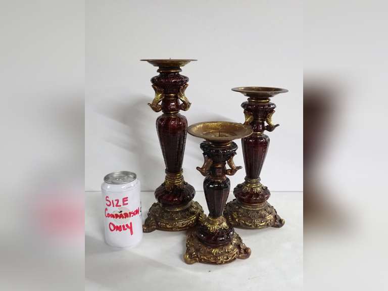 Set of Three Decorative Candle Holders