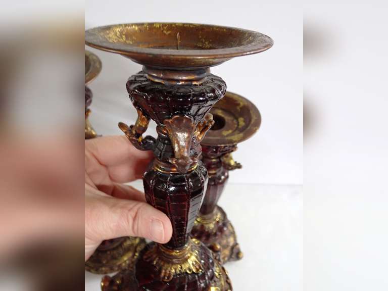 Set of Three Decorative Candle Holders