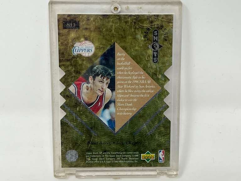 NBA Championship series sports card, Brent Barry, unsearched, comes with top loader display, see pictures for details.