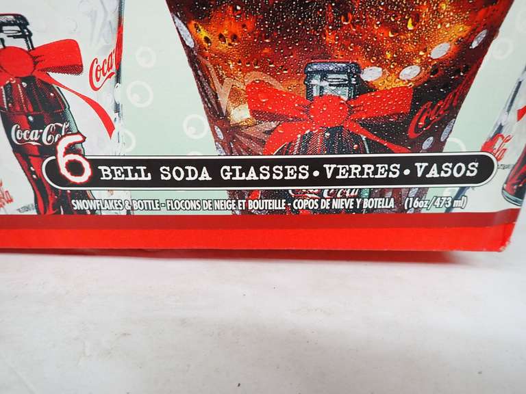 Coca-Cola Collectible Glass Set with Advertising Tin