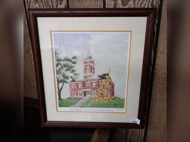 Monroe County Courthouse Framed Print, Numbered, Signed