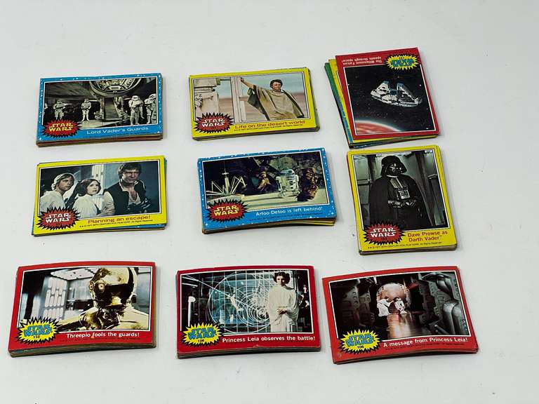 Vintage Star Wars trading cards, see pictures for details.