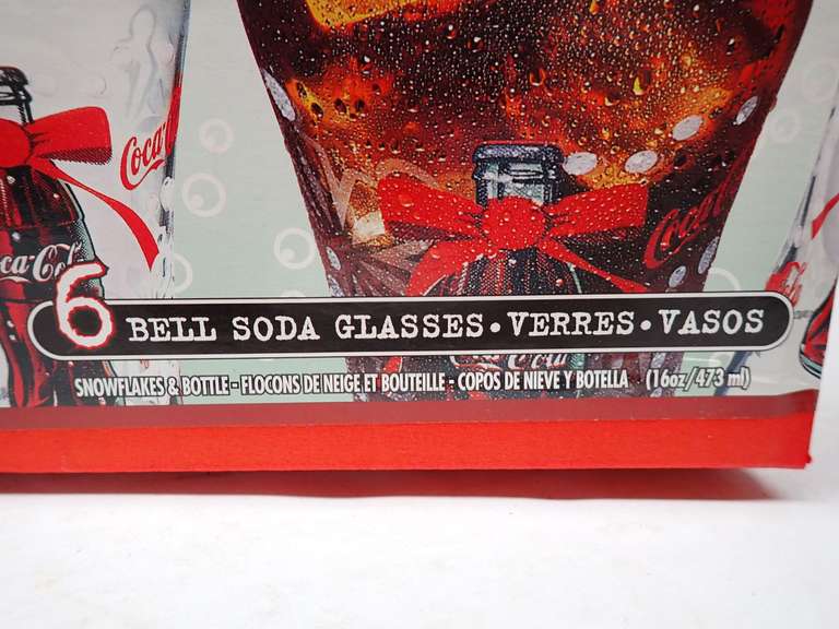 Coca-Cola Collectibles: Factory Sealed Bell Soda Glasses and "The Pause That Refreshes" Tin