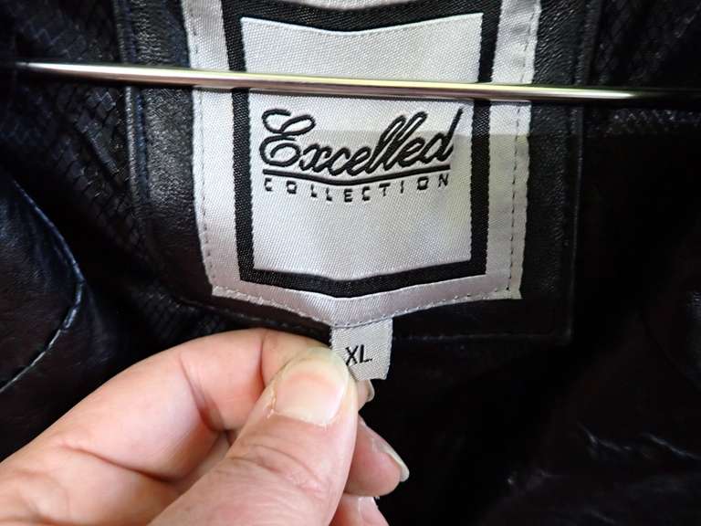 Excelled Collection Black Leather Jacket - Size XL