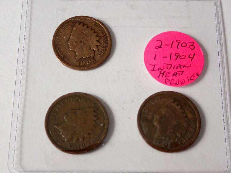 INDIAN HEAD PENNIES - SEE PHOTOS FOR DATES