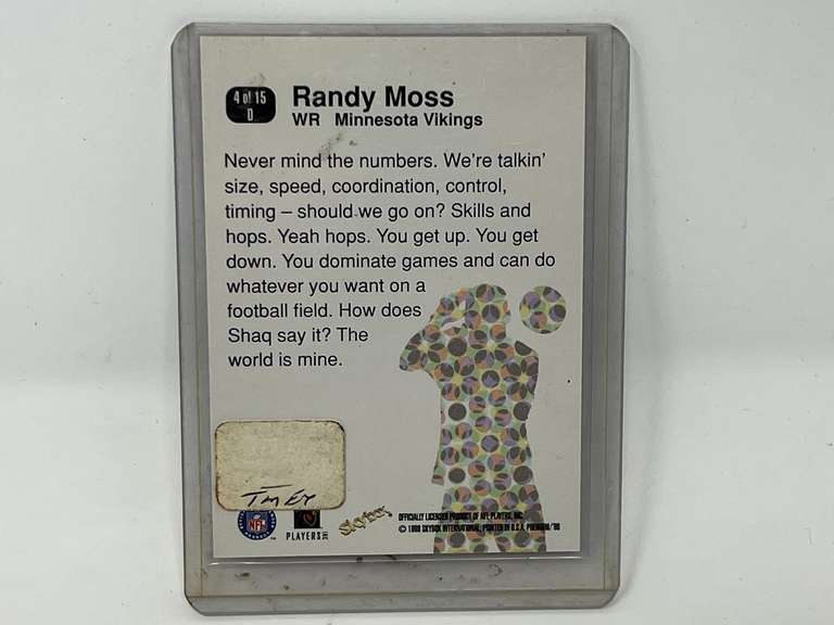 NBA sports card, D’STROYERS, Randy Moss, unsearched, see pictures for details.