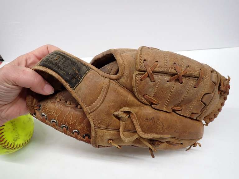 Vintage Ball Glove with Softball