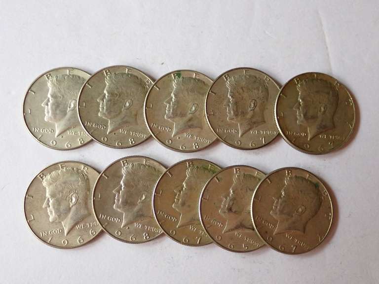 (10) KENNEDY HALF DOLLAR COINS - 40% SILVER