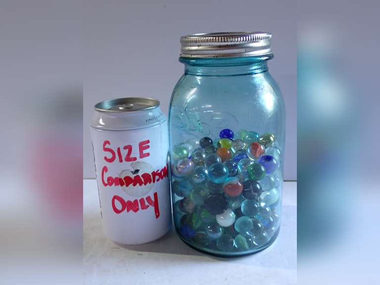 Vintage Ball Perfect Mason Jar Filled with Marbles