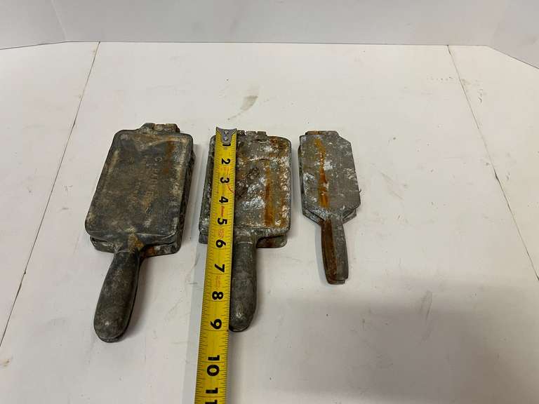 Lead weight fishing molds, set of three, see pictures for details.