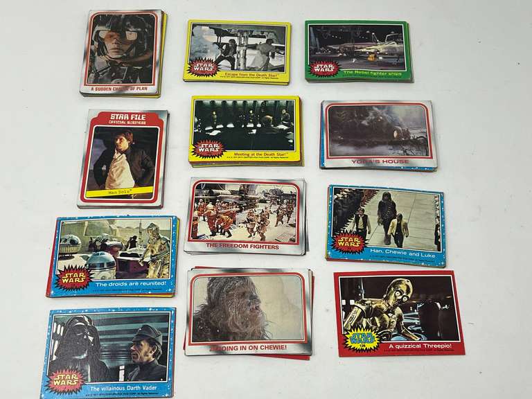 Star Wars trading cards, see pictures for details.