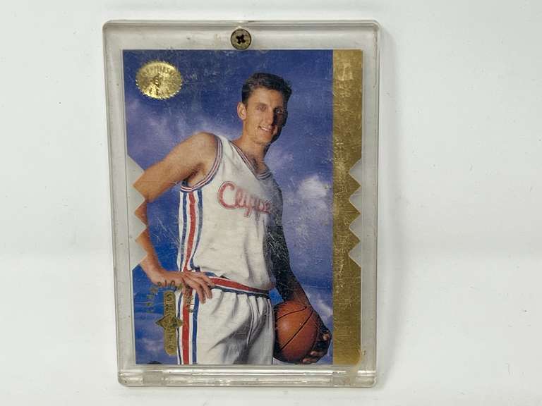 NBA Championship series sports card, Brent Barry, unsearched, comes with top loader display, see pictures for details.