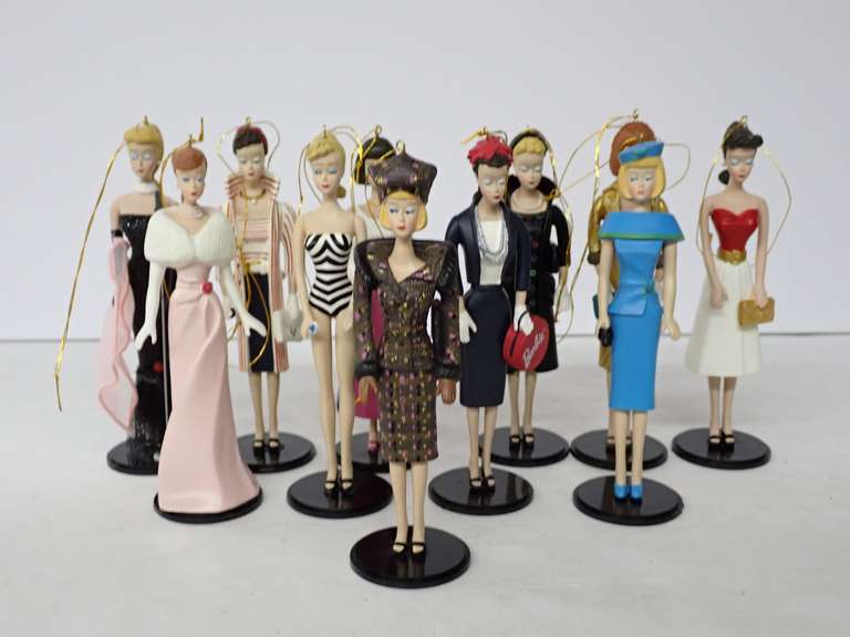 Collection of Barbie Ornament Dolls