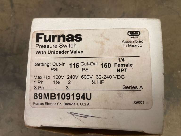 FURWAY PRESSURE SWITCH - PARTS