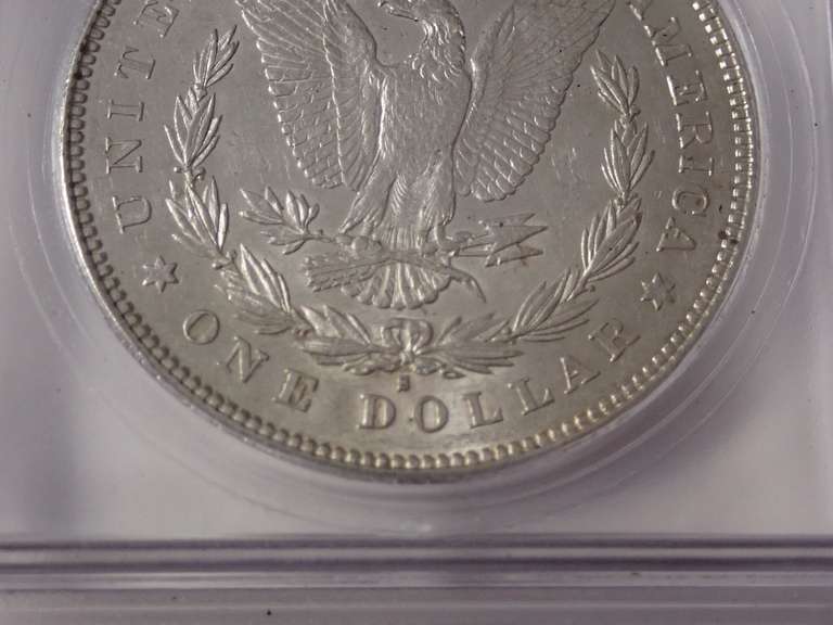1878-S MORGAN SILVER DOLLAR COIN - ICG AU55 CLEANED