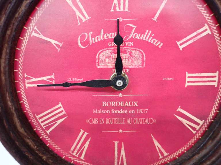 Chateau Joullian Wine Themed Table Clock