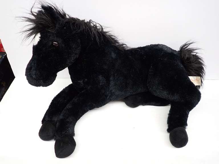 TinkerToy Set, Plush Horse, and Vintage Framed Print